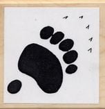 Bear (Grizzly) Track Rubber Stamp