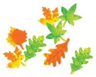 Color Diffusing Leaves (4 designs, 80 leaves total)