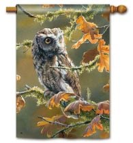 Autumn Owl Large Standard Flag