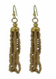 Tibetan Naga Tribal Earrings (Gold)