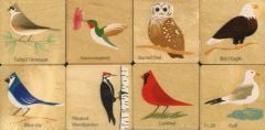Birds Wooden Memory Tiles Set