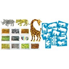 Animal Kingdom Stencils & Rubbing Plates Set