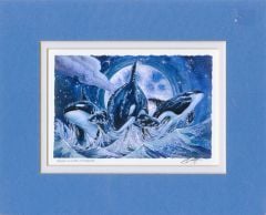 Orcas Rising In A Sea Of Dreams Print