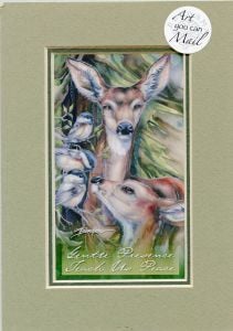 Deer Mailable Art Card.