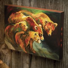Bear & Cubs Wall Canvas