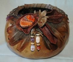 Fire Agate Gourd Basket