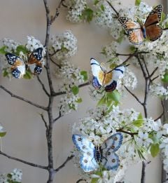 Butterfly Enamel Ornaments (Set Of 4)