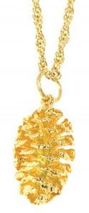 Pine Cone Gold Necklace