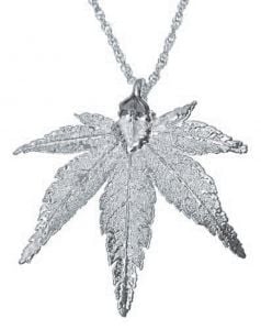 Japanese Maple Leaf Silver Necklace
