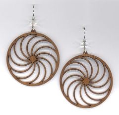 Rosettes Wood Earrings