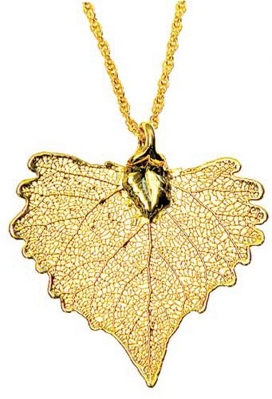 Cottonwood Leaf Gold Necklace