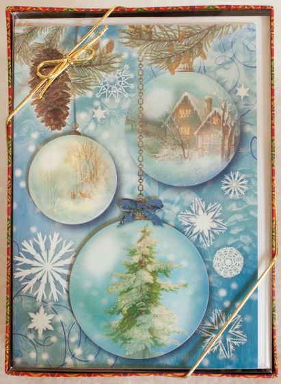Pine Ornaments Holiday Boxed Notes