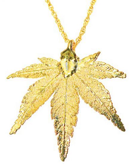 Japanese Maple Leaf Gold Necklace