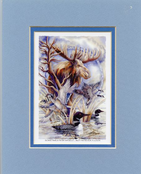 Moose & Water Birds Never A Loon Print