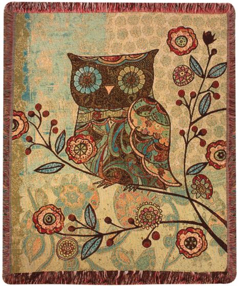 Owl Tapestry Throw