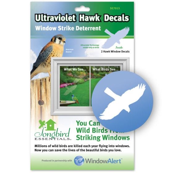 Bird-Saving Window Decal Pack (Hawk-Shape)