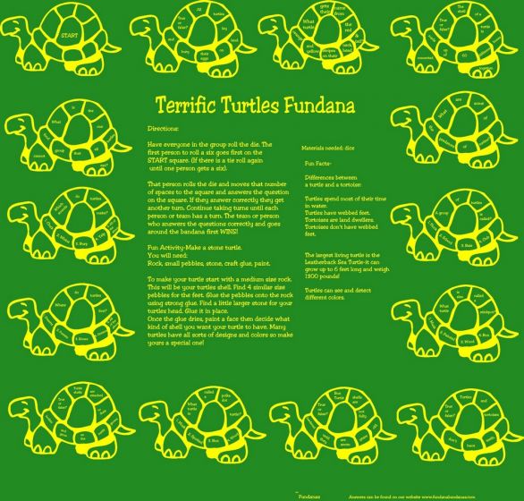 Terrific Turtles Scarf (Fundana® Bandana)