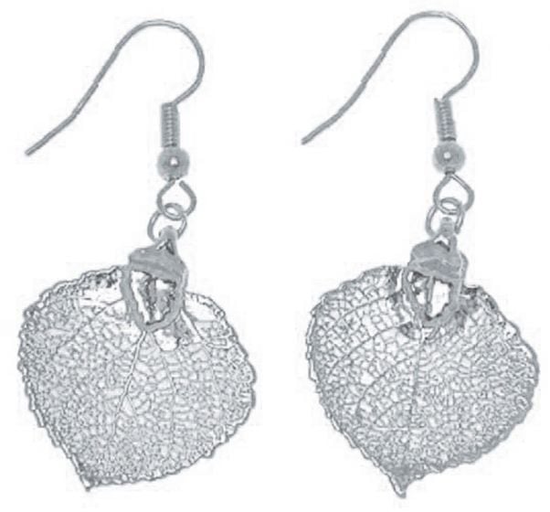Aspen Leaf Silver Earrings