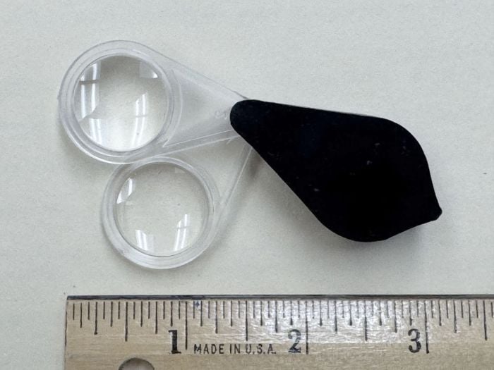5x/10x Folding Pocket Loupe Magnifier (Thin Black Case)