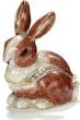 Brown Rabbit Bejeweled Enamel Trinket Box