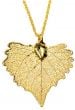 Cottonwood Leaf Gold Necklace