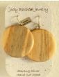 Pine Beetle Round Wood Earrings (Jody Rachael Jewelry)
