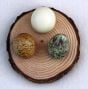 Natural Pine Egg Stand (Three Medium Holes On One Round).