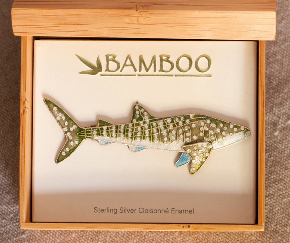 Whale Shark Pin (Bamboo Jewelry)