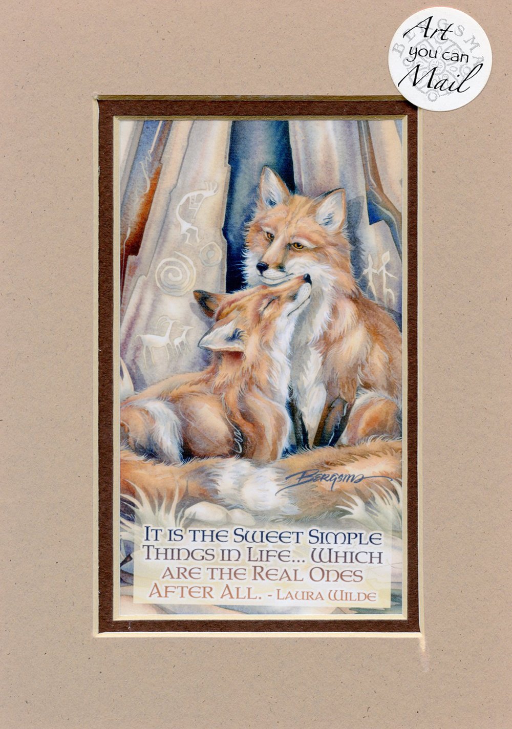 Foxes Mailable Art Card