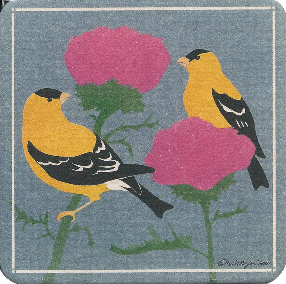 Goldfinches Coaster Set