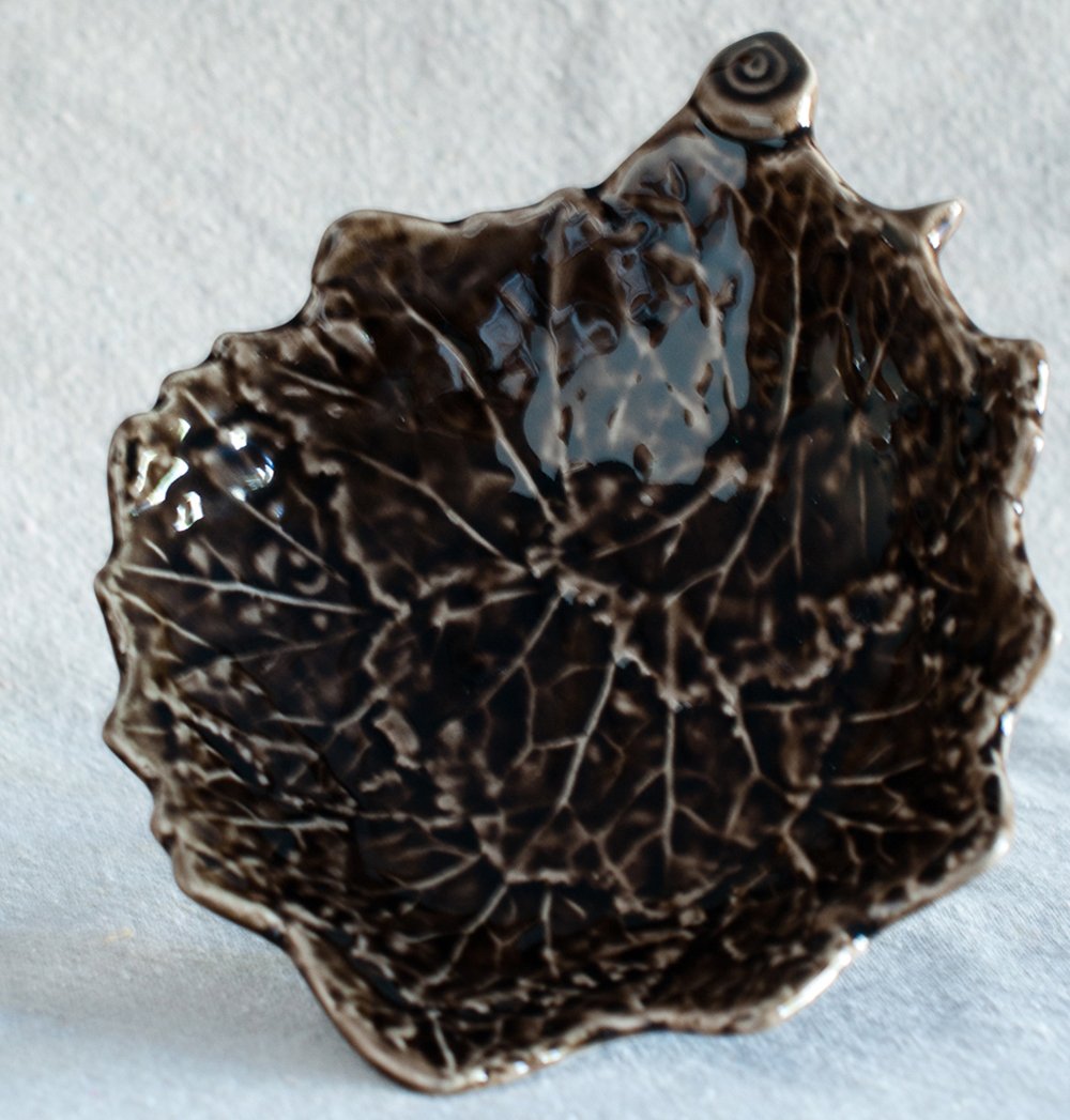 Sycamore Leaf Ceramic Accent Bowl