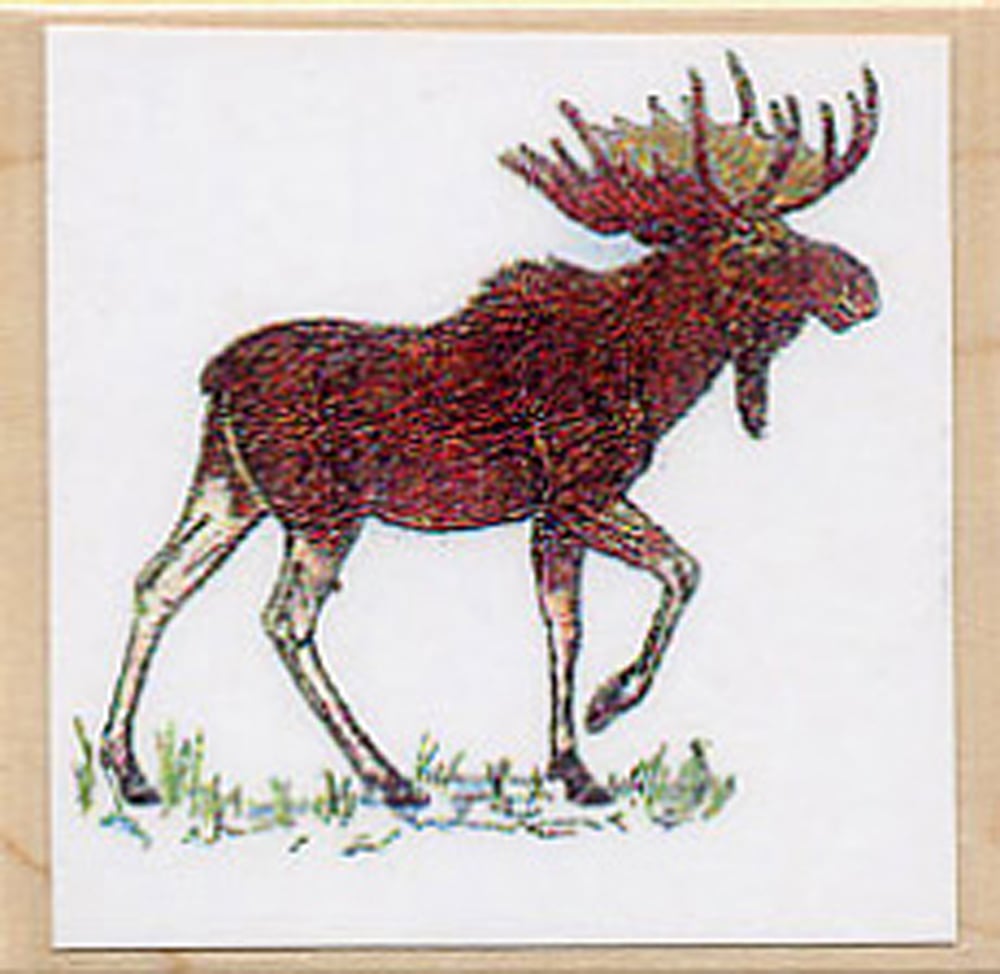 Moose (Bull) Rubber Stamp