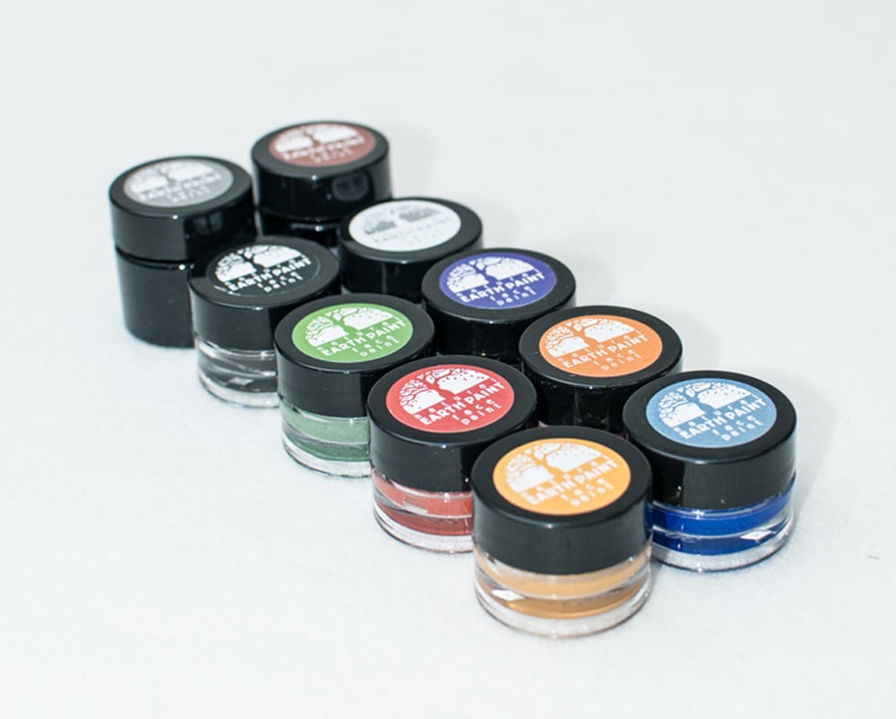 Earth Clay Face Paint Jar Collection (Discounted Set of 10 Colors)