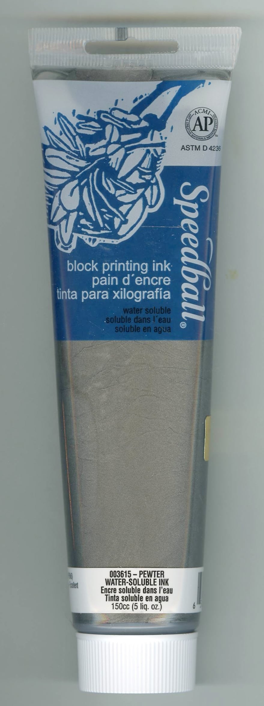 Pewter Block Printing Ink (5 oz)