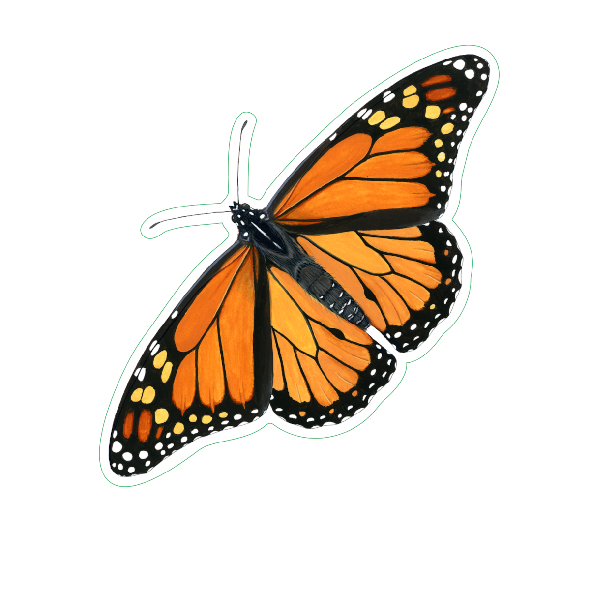 Monarch Butterfly Sticker Pack (10 Stickers)