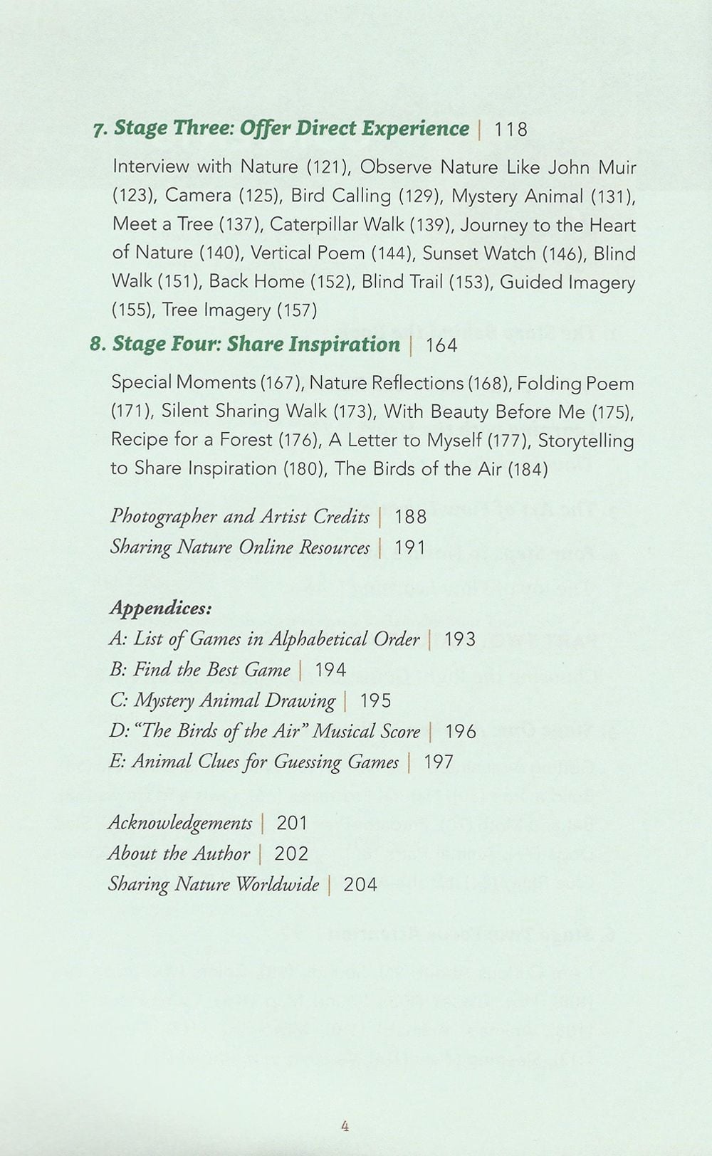 Sharing Nature Nature Awareness Activities for All Ages