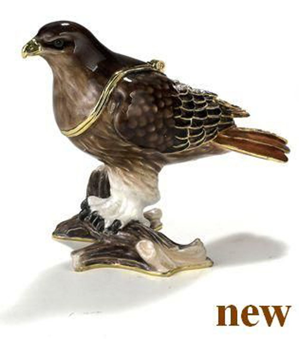 Eagle Jeweled Trinket Box with Austrian Crystals 